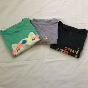 Bundle - Set of 3 Girl’s Graphic T-Shirts
